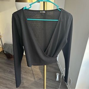 Express Wrap Long Sleeve Top
